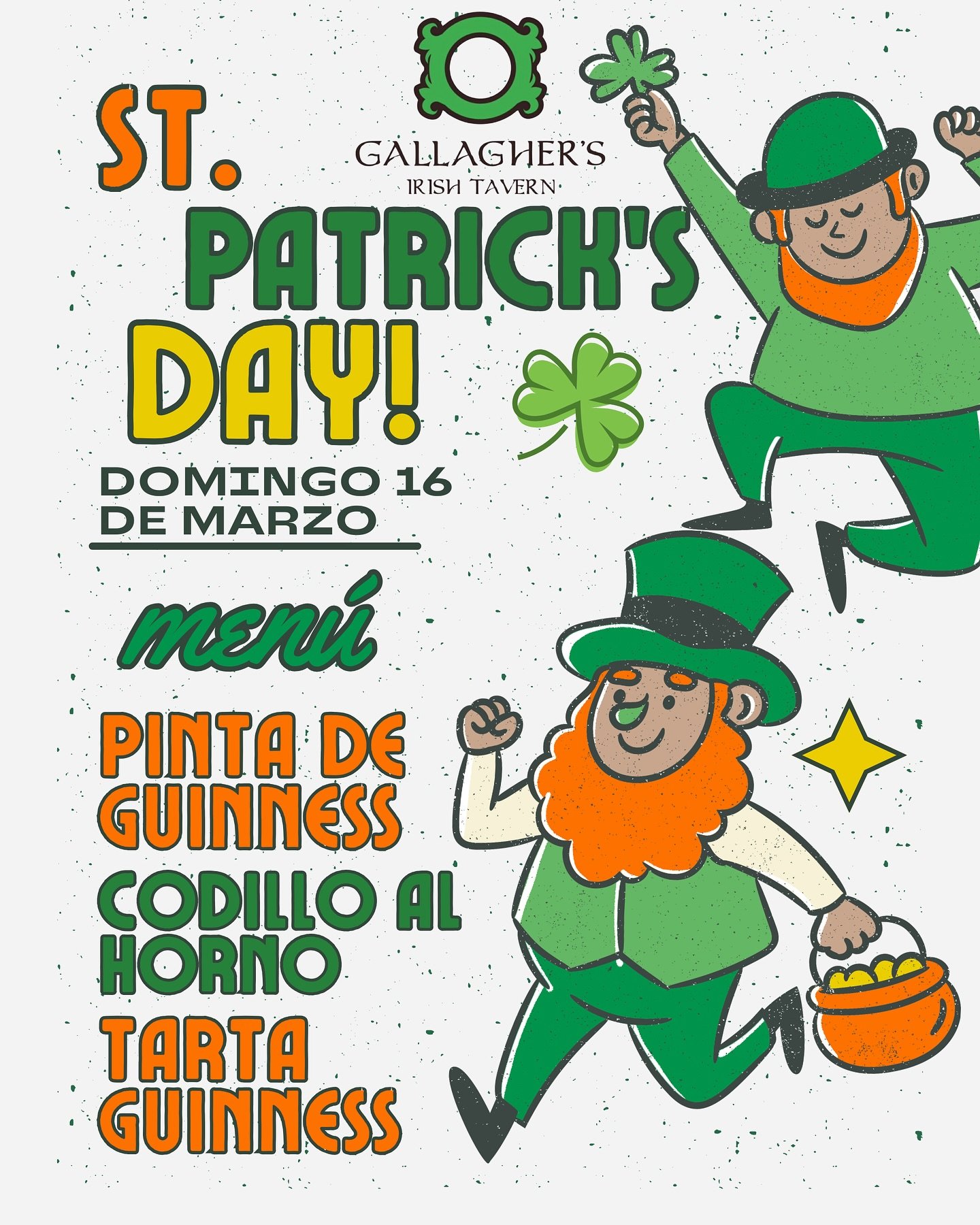 ¡Celebra San Patrick con nosotros! El domingo 16 de marzo hemos preparado un menú especial para la ocasión: Pinta de Guinness Codillo al horno Tarta GuinnessTodo por 25€ Y por la noche, el ambiente sube de nivel con el concierto en vivo de @rodriguezcelticband ¡Reserva tu mesa y ven a disfrutar de la mejor fiesta irlandesa en @gallaghers2003!☘️🇮🇪#SanPatricio #StPatricksDay #Guinness #BuenaComida #BuenaMúsica